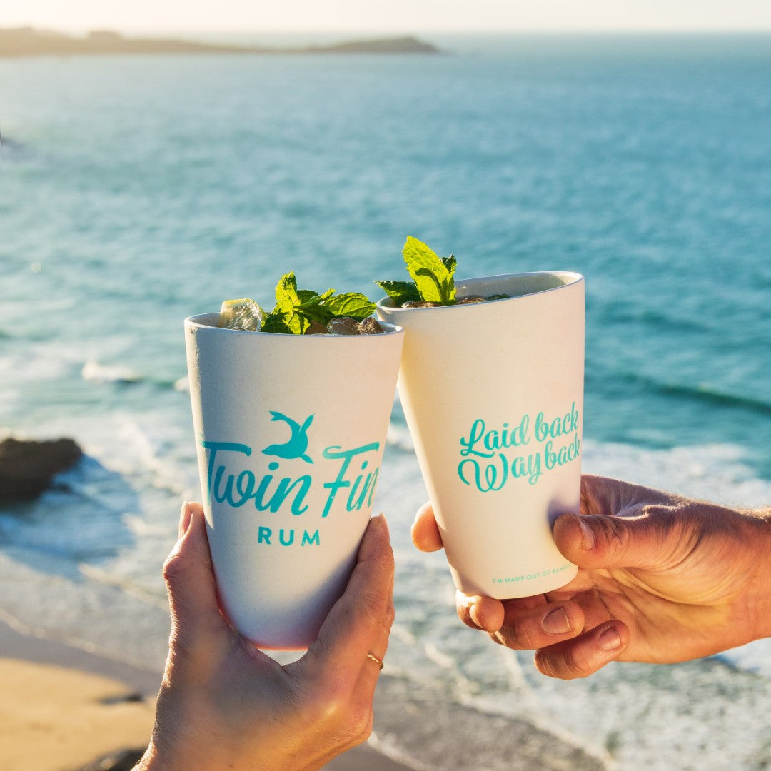 Limited Edition White Bamboo Cups - set of 2