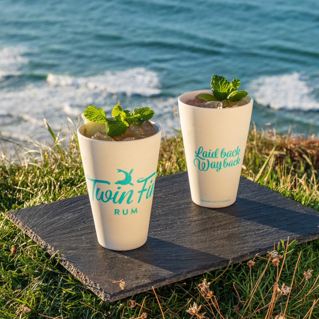 Limited Edition White Bamboo Cups - set of 2